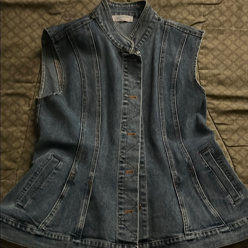 Vintage Denim Vest by Madonna & Co
